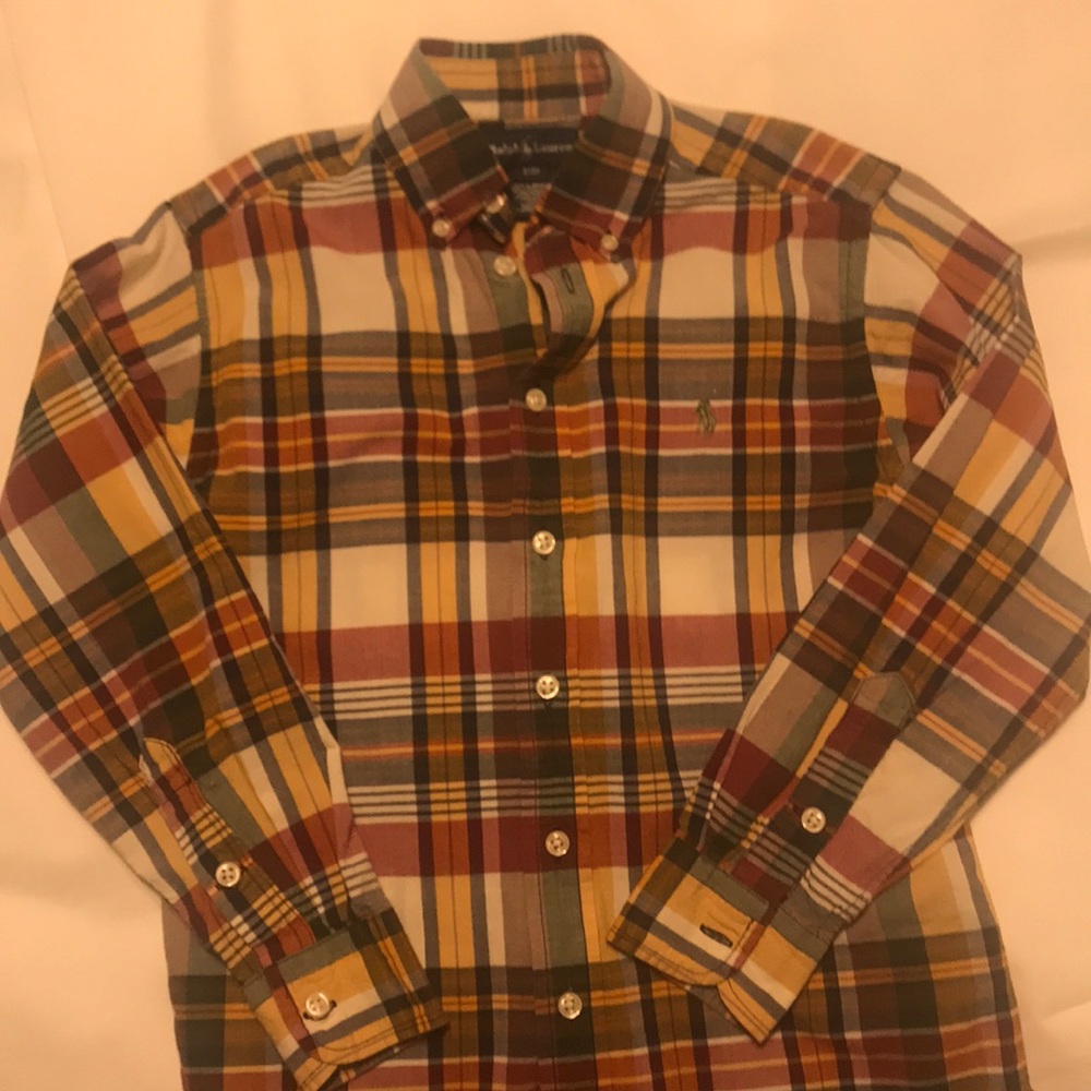Boys Ralph Lauren Plaid Button Up Shirt 8